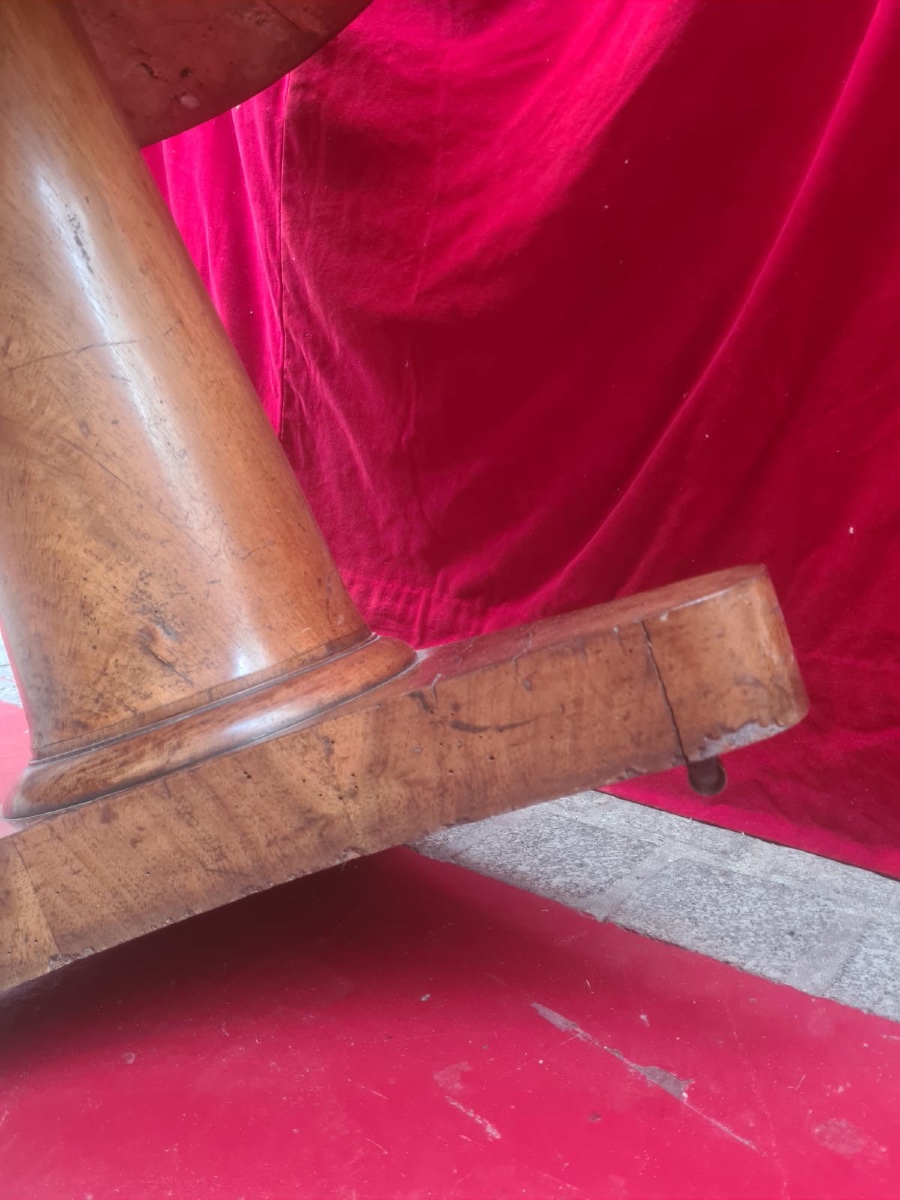 19th-century Empire-style Side Table In Varnished Mahogany-photo-4