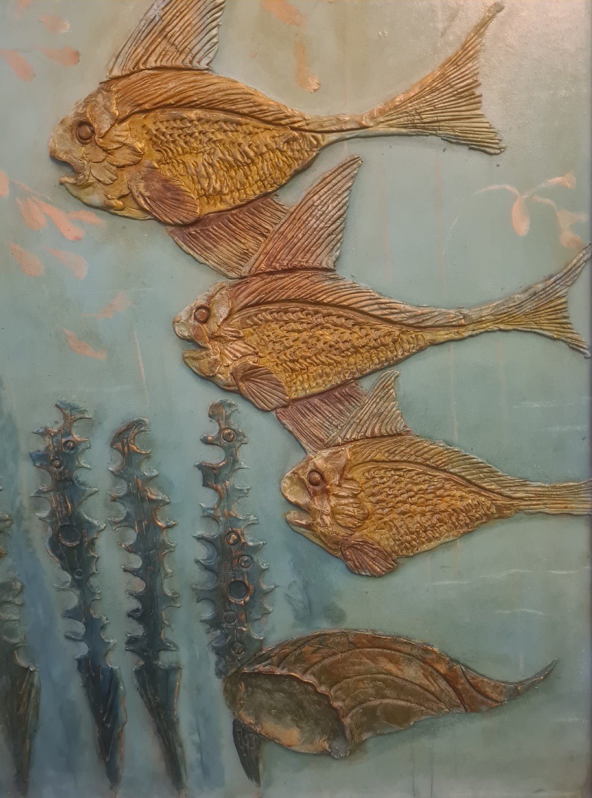 20th-century Decorative Bas-relief Panel Featuring A Fish-photo-3