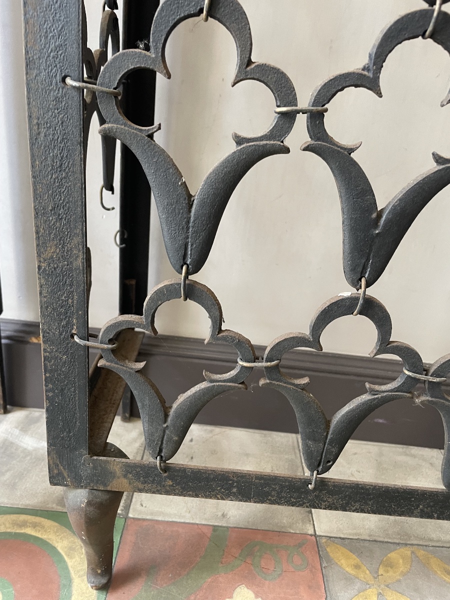 Pair Of Art Deco Iron Radiator Covers-photo-3