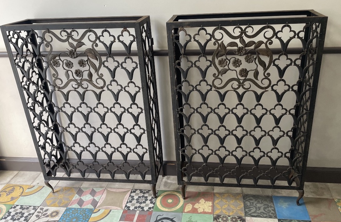 Pair Of Art Deco Iron Radiator Covers
