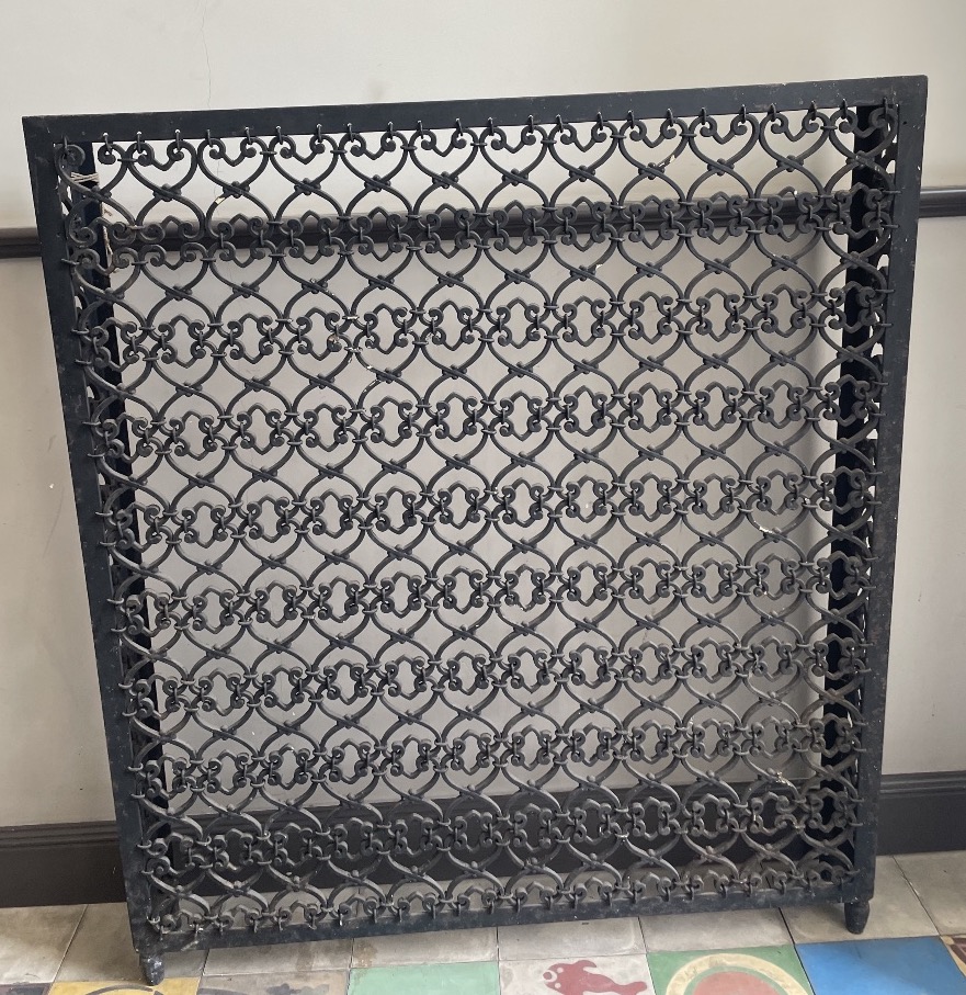 Art Deco-style Iron Radiator Cover From The 1930s