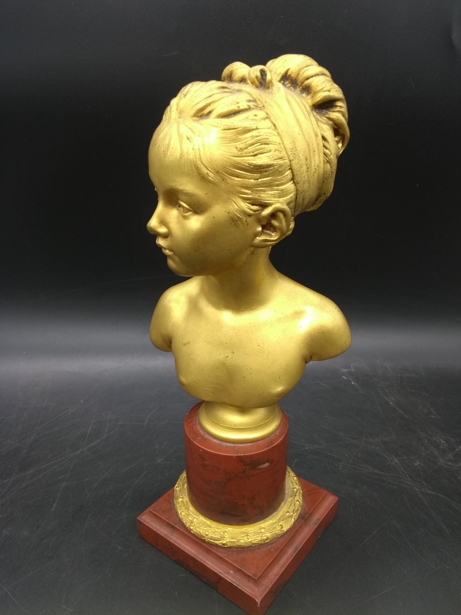 Bust Of Louise Brongniart Gilt Bronze-photo-2