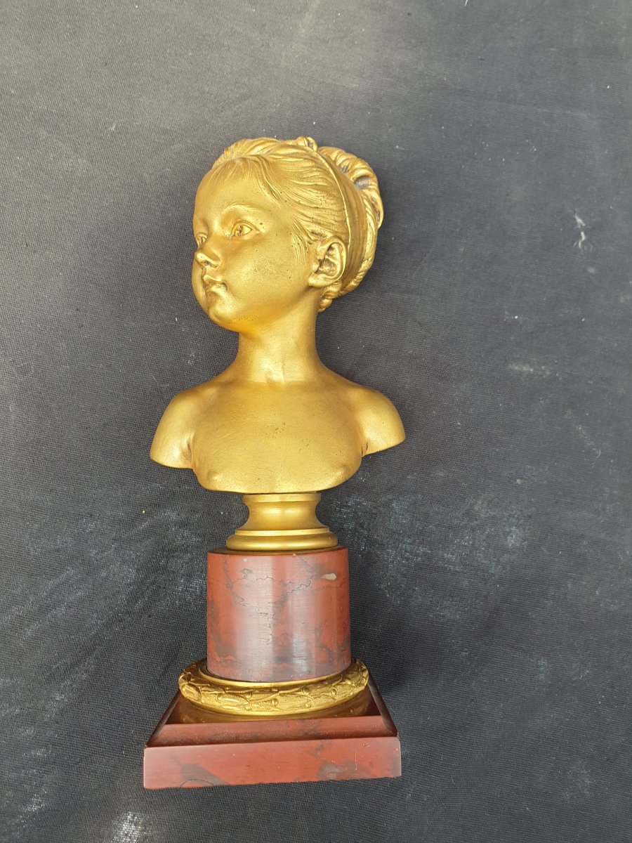 Bust Of Louise Brongniart Gilt Bronze-photo-2