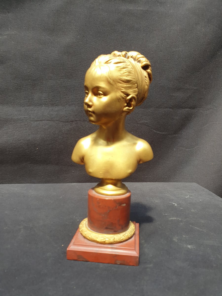 Bust Of Louise Brongniart Gilt Bronze-photo-3