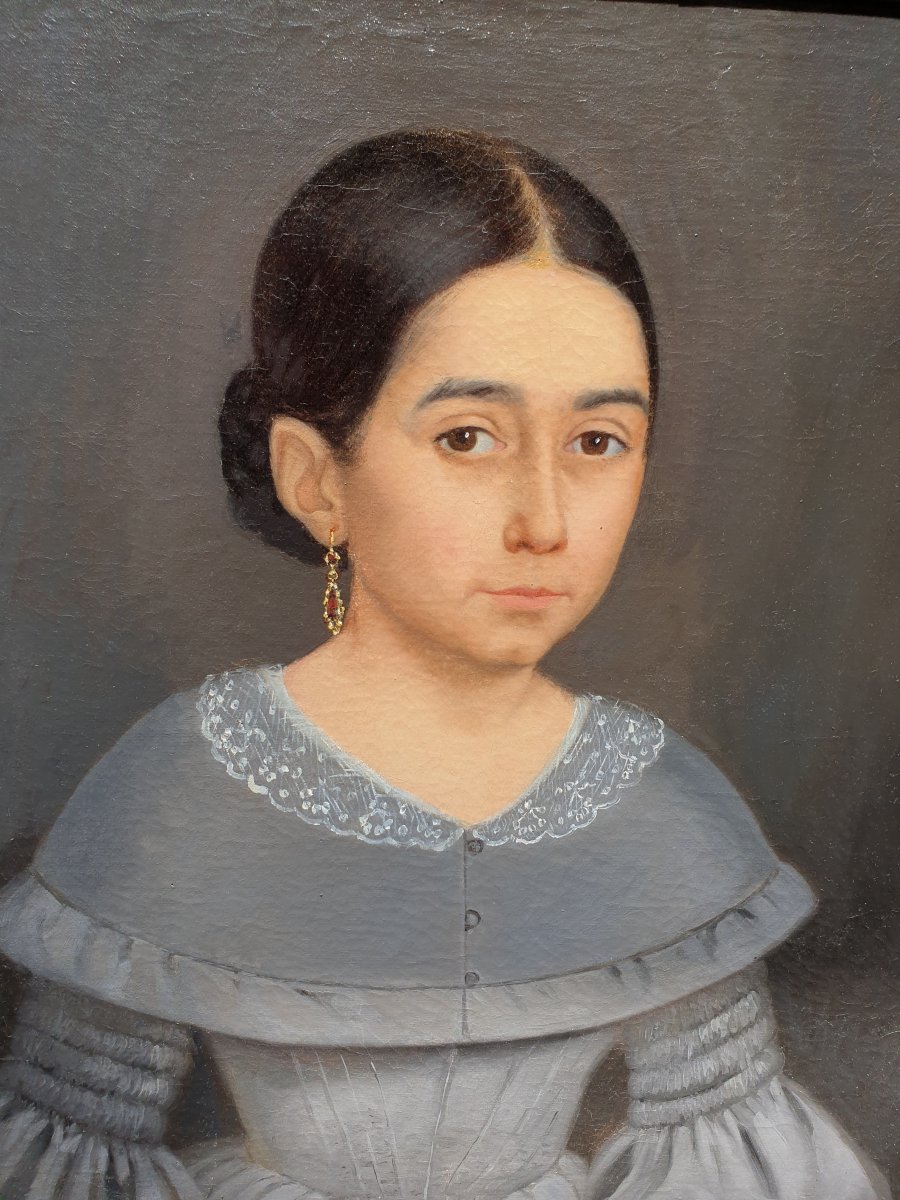 Hst Portrait Of Young Woman End XIX Eme-photo-1