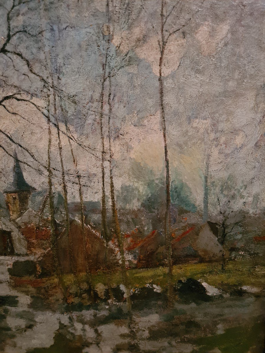 Hst De Joseph Caron Village Under The Snow Belgium-photo-4