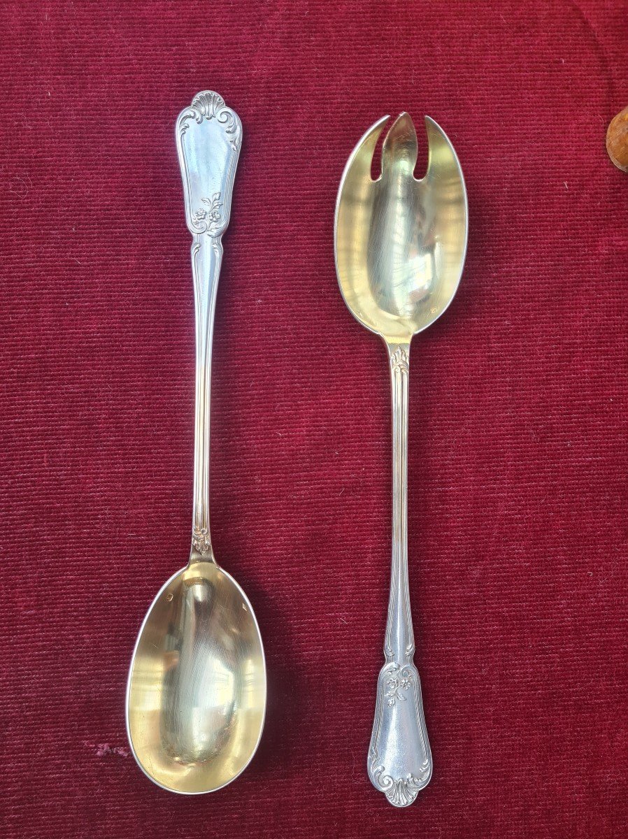 Proantic: Salad Server Sterling Silver Louis XV Style