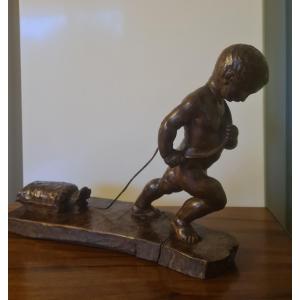 18th Century Wooden Putto 