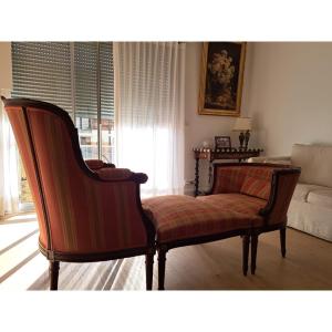 Duchesse brisée Louis 16 acajou XIX eme