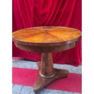 19th-century Empire-style Side Table In Varnished Mahogany