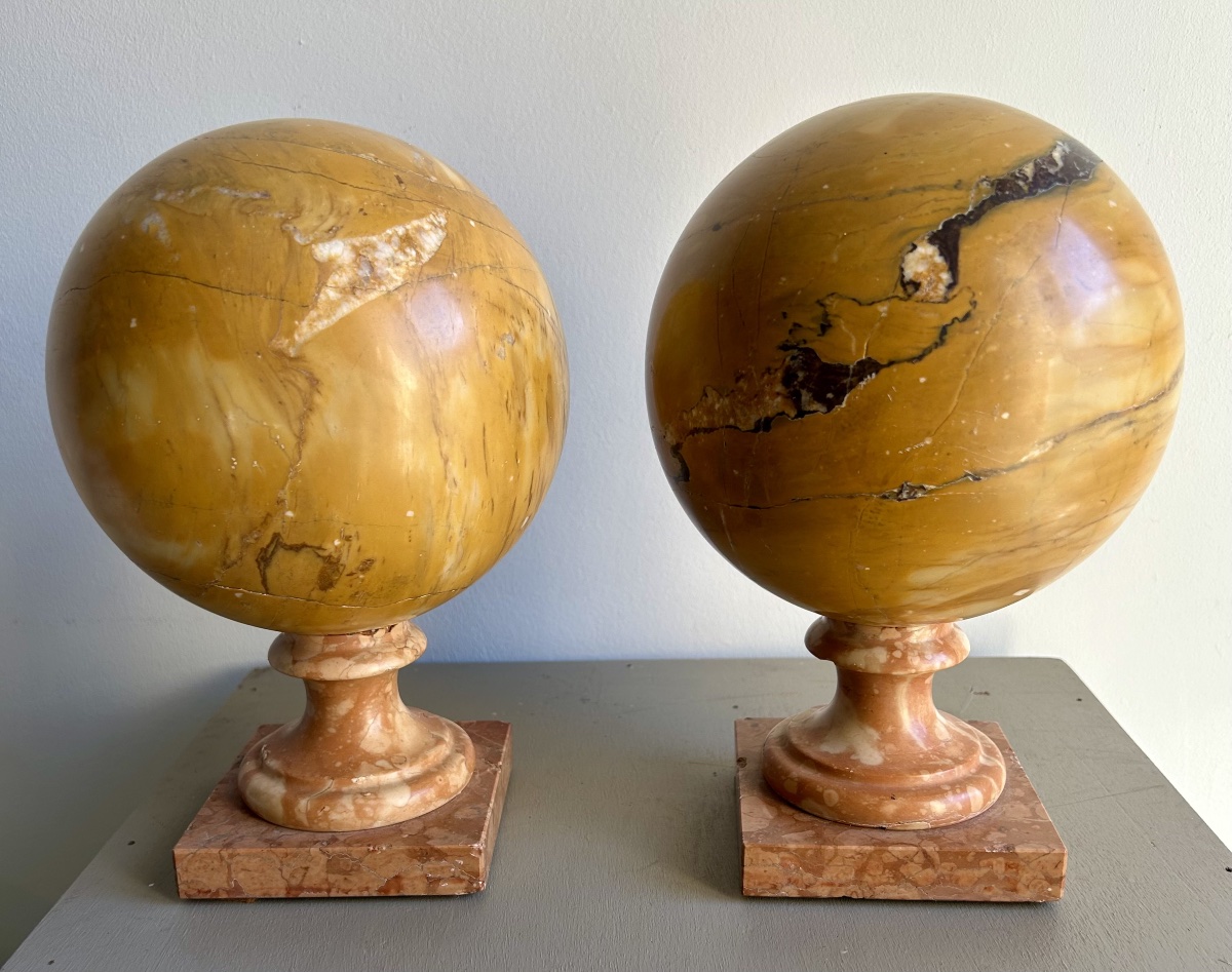 Pair Of Marble Balls