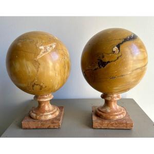 Pair Of Marble Balls