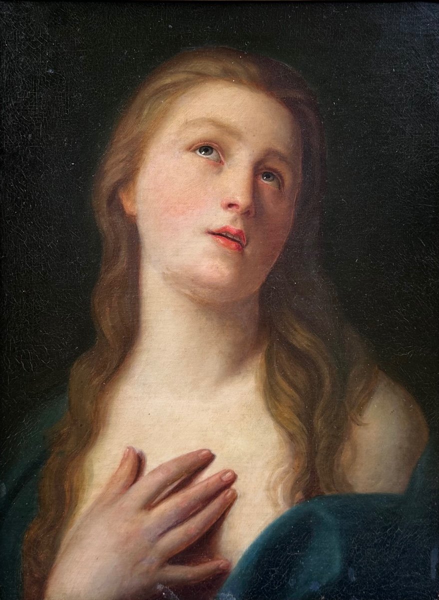 Portrait De Maria Magdalena 19ème Siècle -photo-2