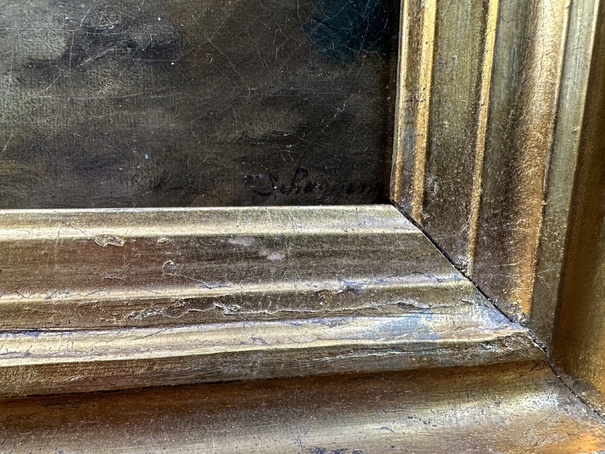 Charles-Philogène Tschaggeny (1815-1894) La Conduite du Chariot Attelé-photo-3