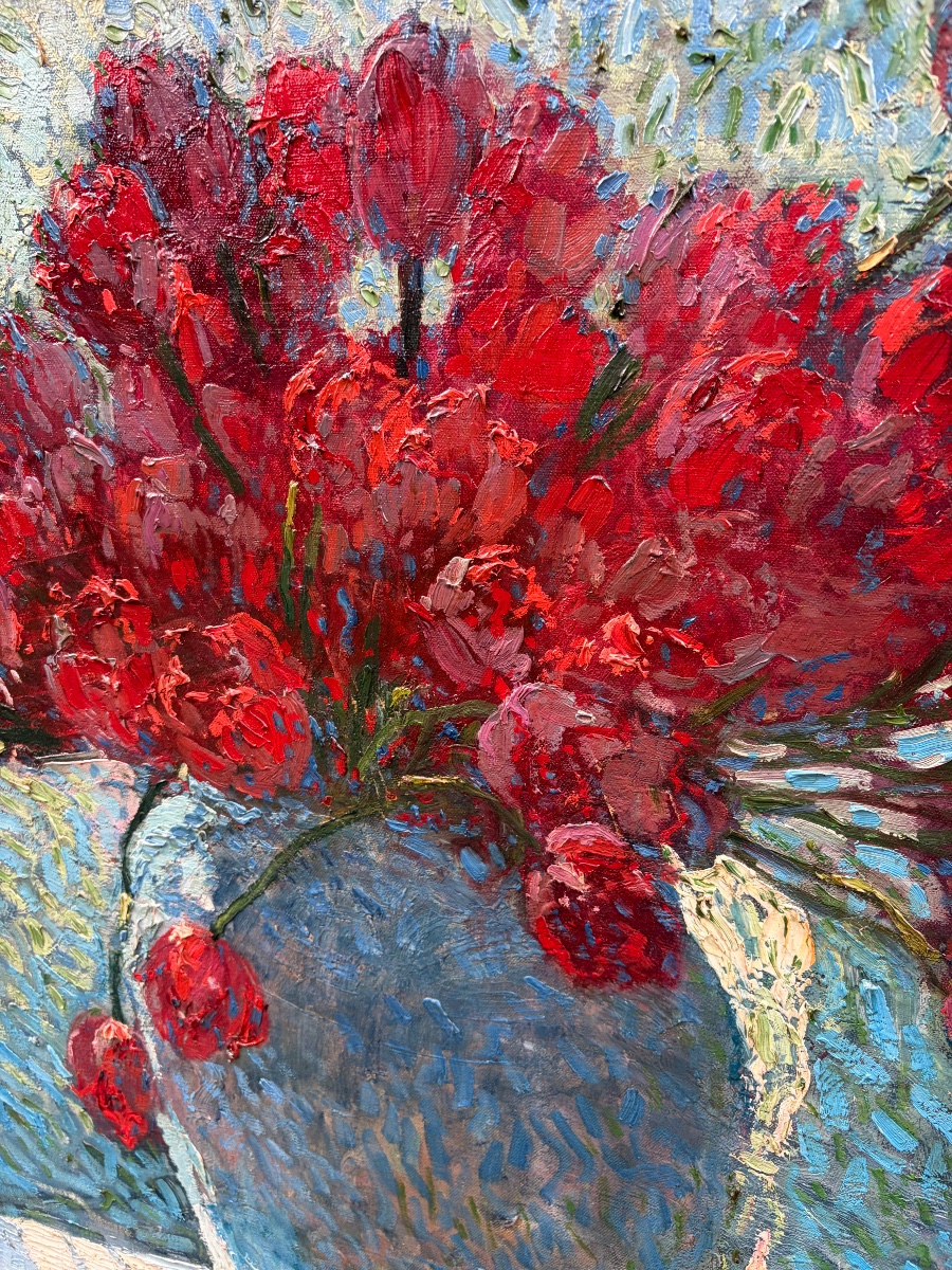 Otto Hamel 1866 - 1950 Nature morte aux fleur-photo-3