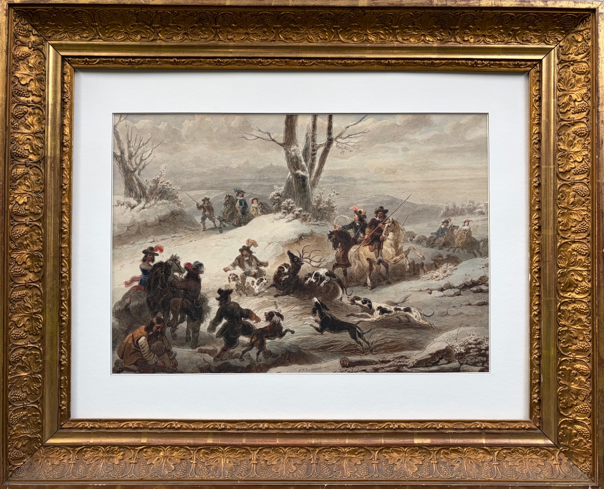 Jacobus Josephus Eeckhout (1793–1861) Hunting Scene