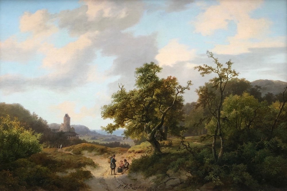 Marinus Adrianus Koekkoek (1807 - 1868) "Forest Landscape"-photo-2