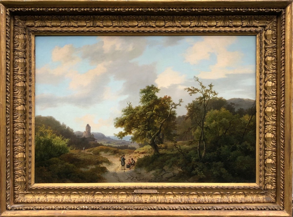 Marinus Adrianus Koekkoek (1807 - 1868) "Forest Landscape"