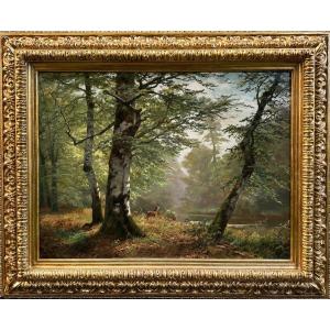 Heinrich Böhmer (düsseldorf, 1852 - 1930) Forest Landscape