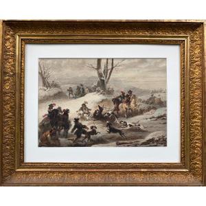 Jacobus Josephus Eeckhout (1793–1861) Hunting Scene