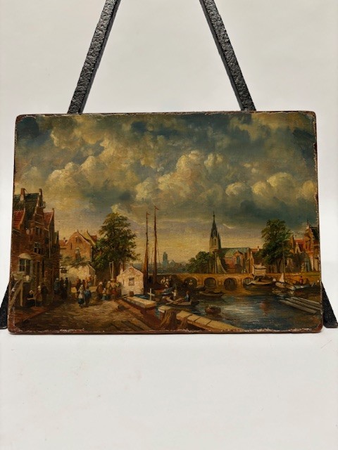 19th Century Panel Painted By Jan Antoon Verschaeren