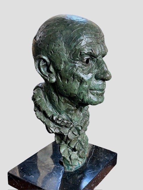Bronze Statue Representing Picasso, 1975, Artist Ricard Sala-photo-4