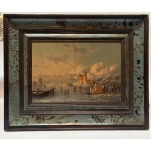 Peinture du XIXᵉ siècle réalisée par J. M. Culverhouse 