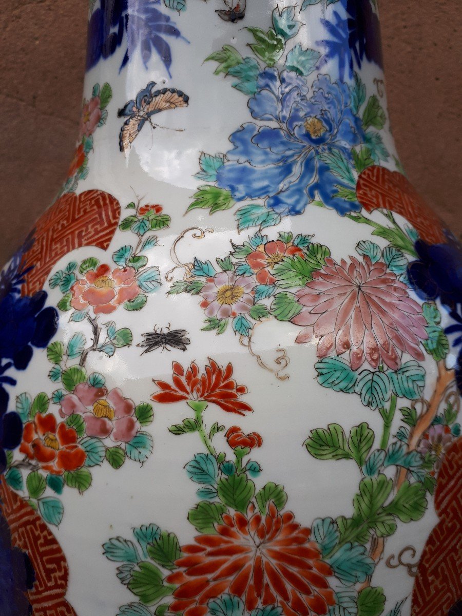 Important Vase Japonais En Porcelaine d'Arita à Décor Imari, Japon XIXe-photo-4