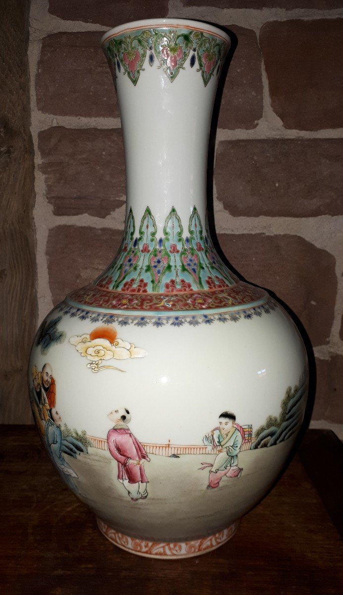 Chinese Porcelain Vase, China Republic Period-photo-2