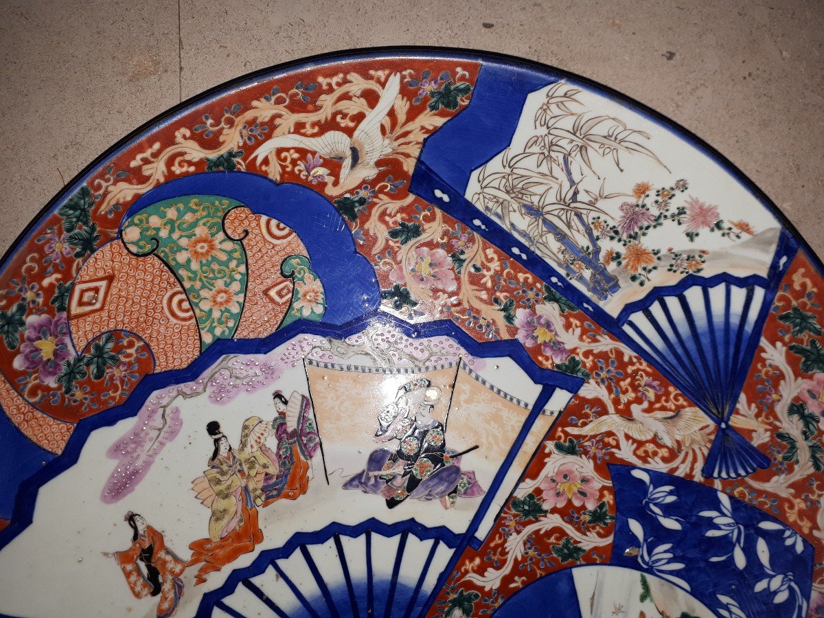 Important Plat Japonais En Porcelaine d'Arita (Imari), Japon époque d'Edo-photo-2