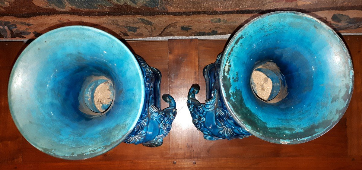 Paire De Vases Théodore Deck-photo-1