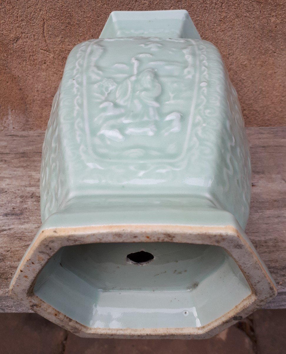 Vase chinois céladon (porcelaine verte), Chine époque Daoguang-photo-3