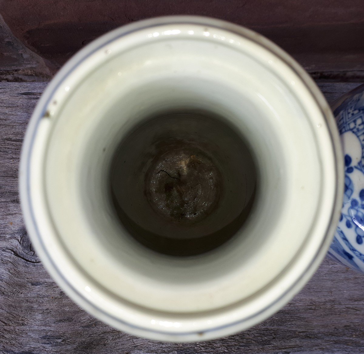 Paire De Vases Chinois Bleu Blanc, Chine Dynastie Qing-photo-2