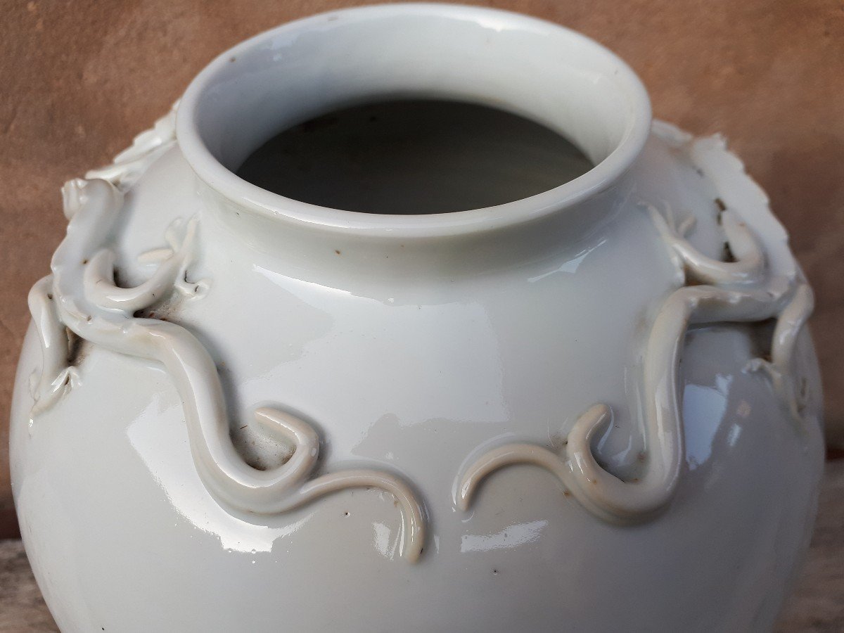 Grand Vase Blanc De Chine, époque Yongzheng-photo-3