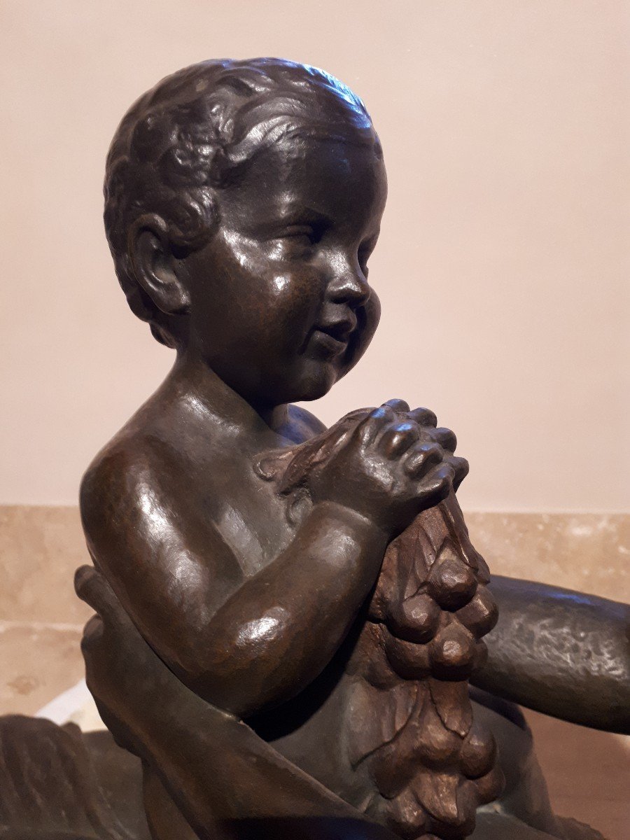Important Art Deco Bronze Sculpture, By Lucien Gibert-photo-6