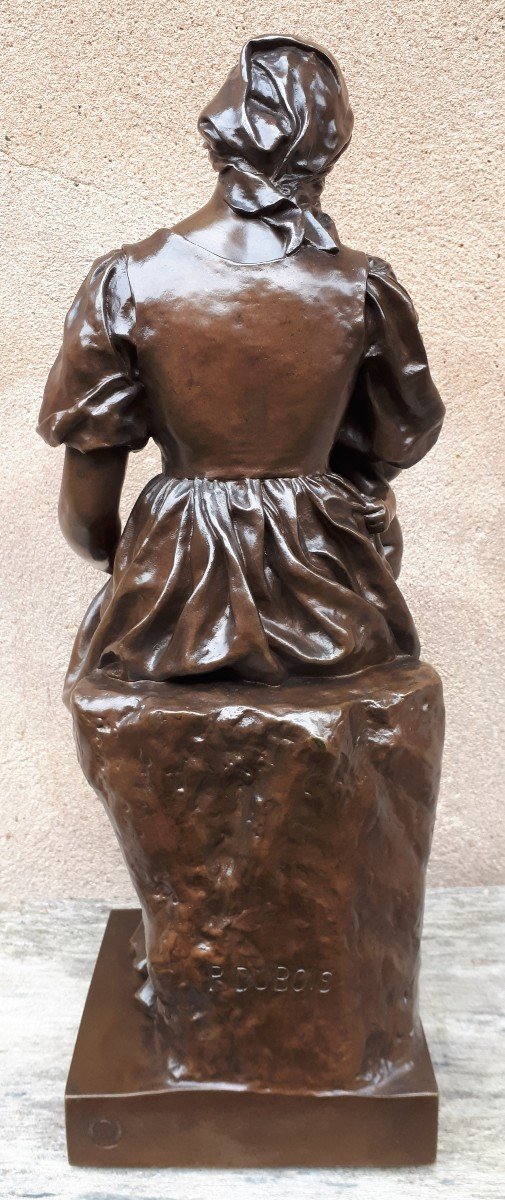 Bronze Sculpture Of A Breastfeeding Mother, By Paul Dubois-photo-1