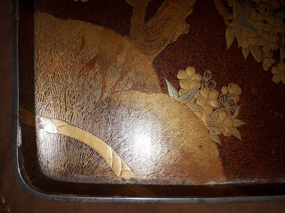 Suzuribako à Décor d'Un Oiseau De Proie En Maki-e, Japon époque d'Edo-photo-6