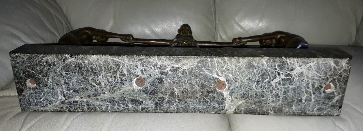 Important Art Deco Bronze Sculpture, By Claire Jeanne Roberte Colinet-photo-8