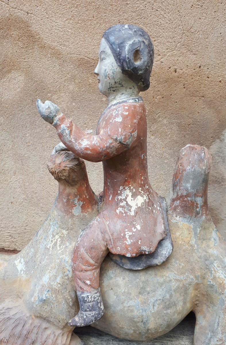 Important Chinese Terracotta Sculpture Representing A Camel, China, Tang Dynasty-photo-4