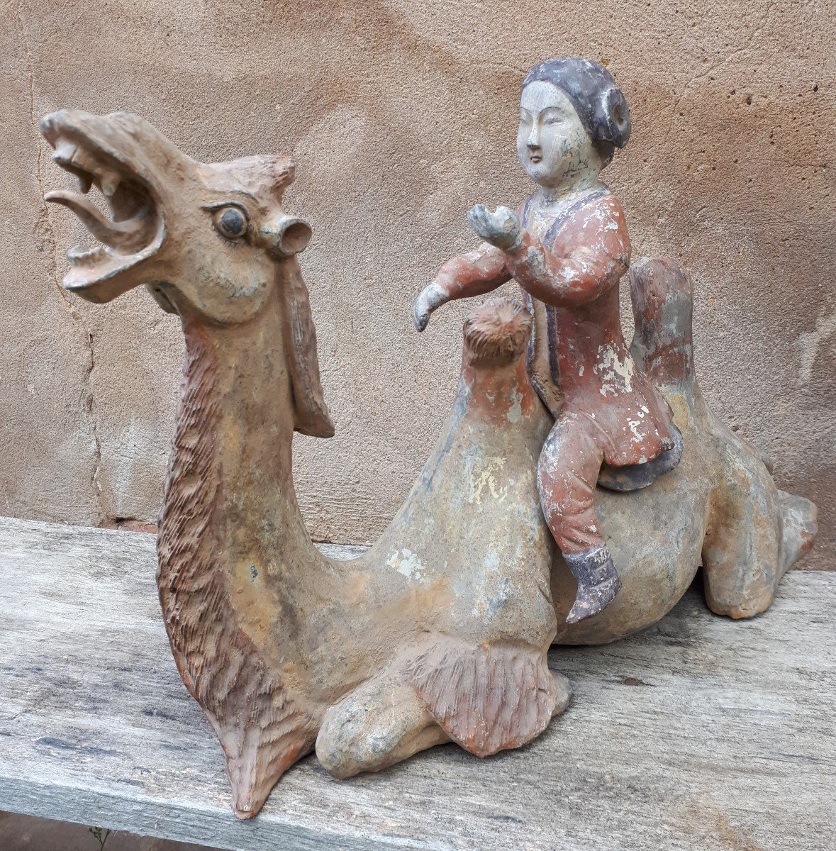 Important Chinese Terracotta Sculpture Representing A Camel, China, Tang Dynasty
