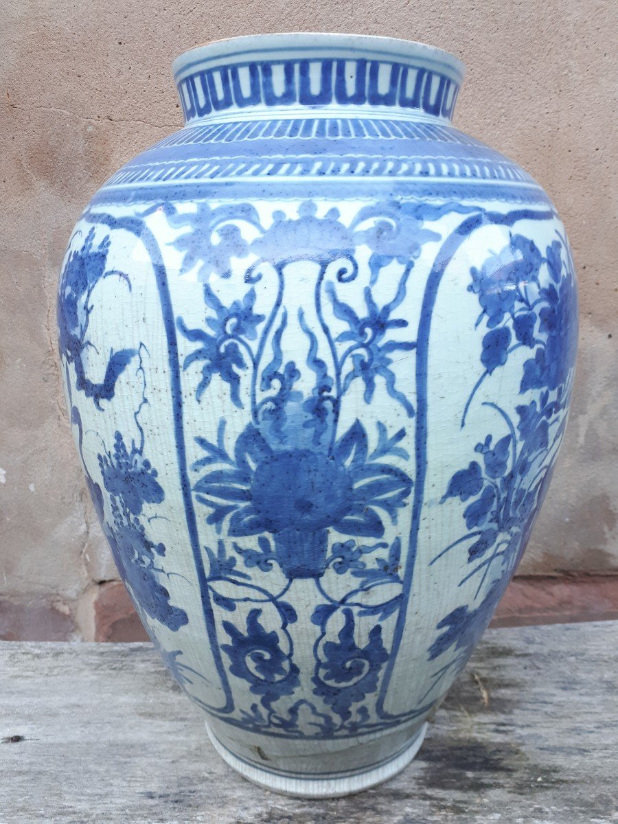 Importante Jarre En Porcelaine d'Arita, Japon époque d'Edo-photo-2