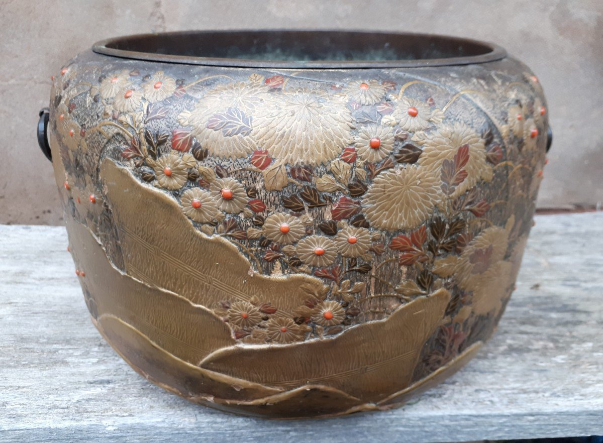 Hibachi In Lacquered Wood, Japan Edo Period-photo-1