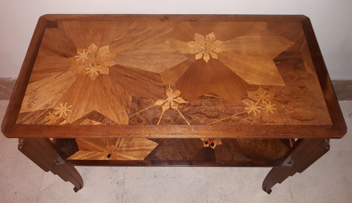 Gallé Art Nouveau Coffee Table