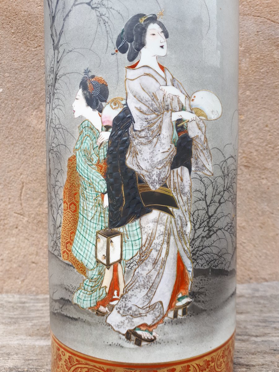 Vase En Porcelaine De Kutani, Japon ère Meiji-photo-2