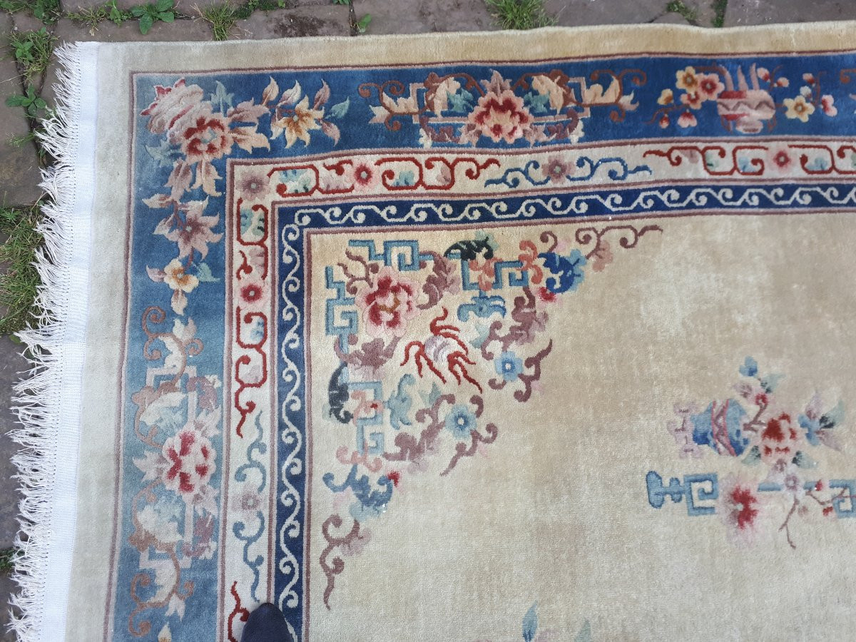 Très grand tapis chinois, 382 x 272 cm, Tianjin, Chine-photo-4
