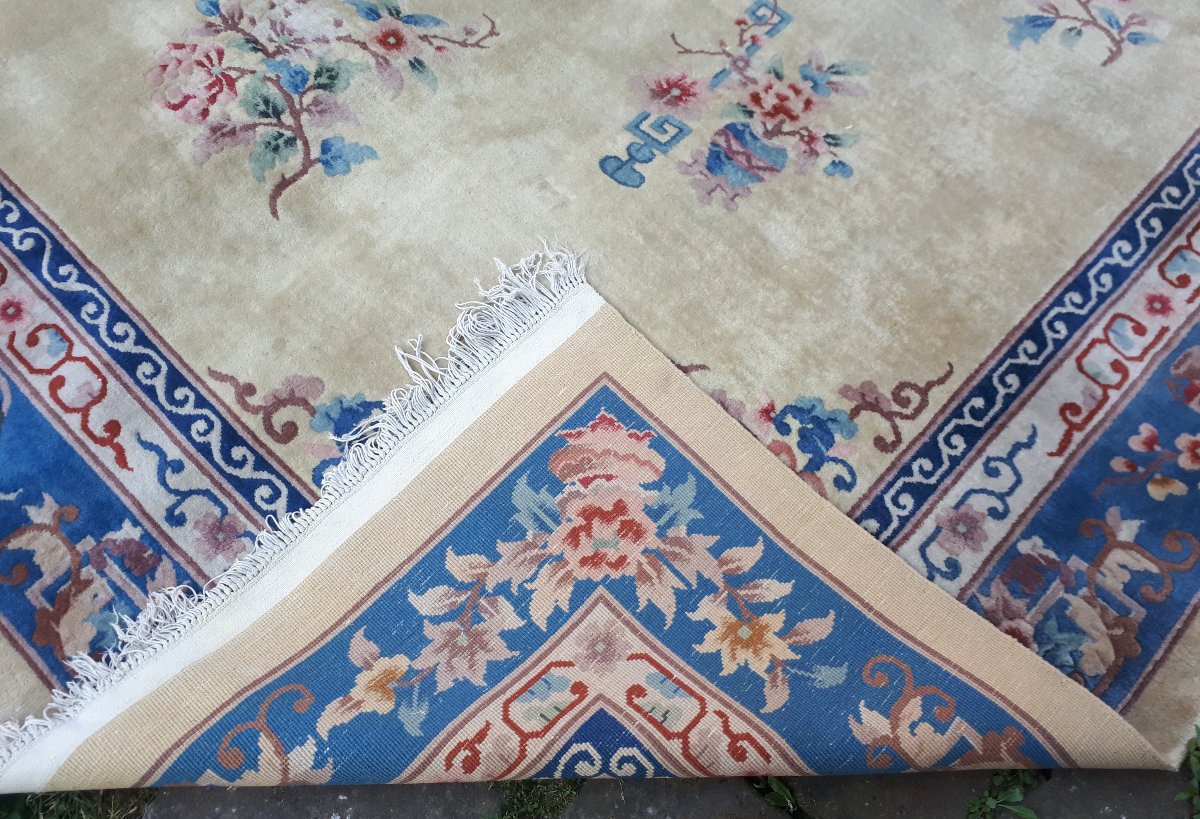 Très grand tapis chinois, 382 x 272 cm, Tianjin, Chine-photo-7