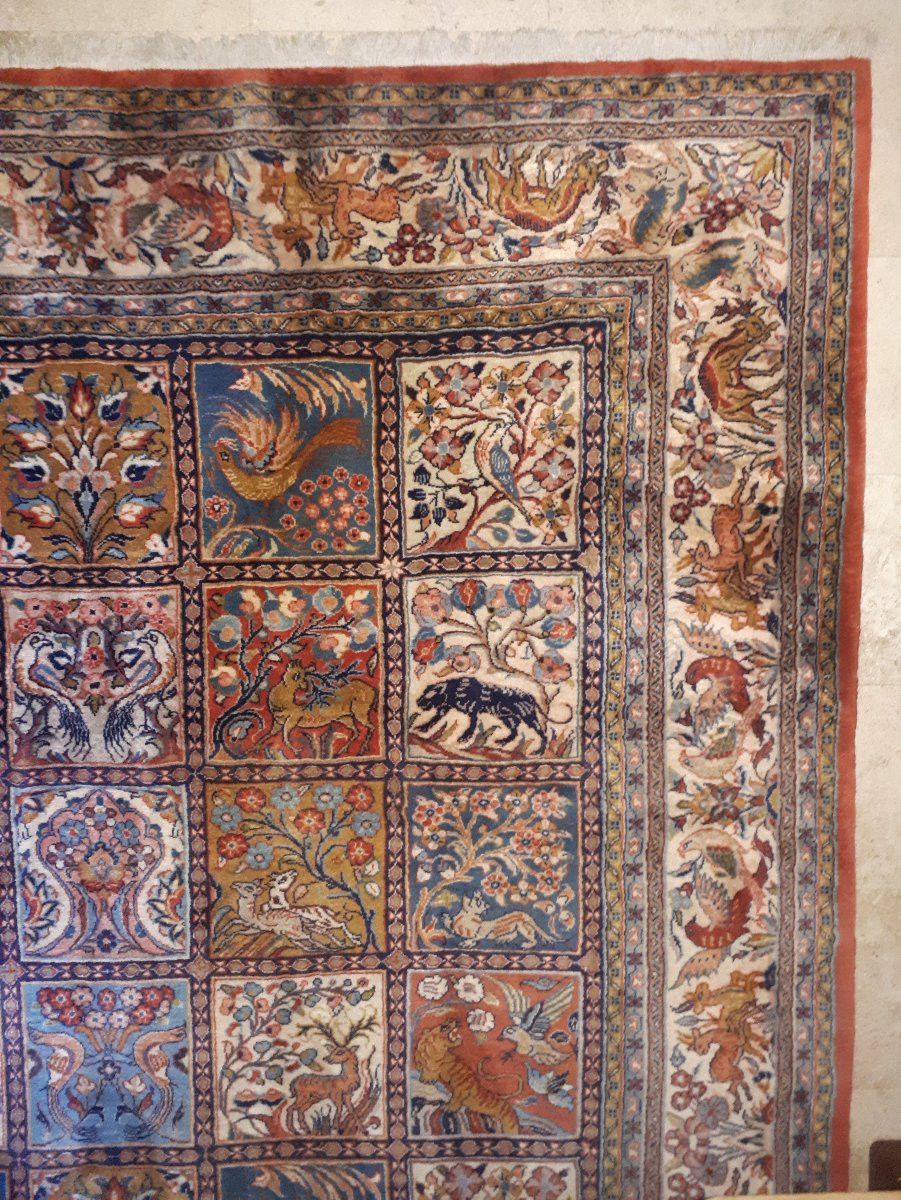 Handmade Persian Bakthiar Oriental Rug, Iran Circa 1980-photo-2