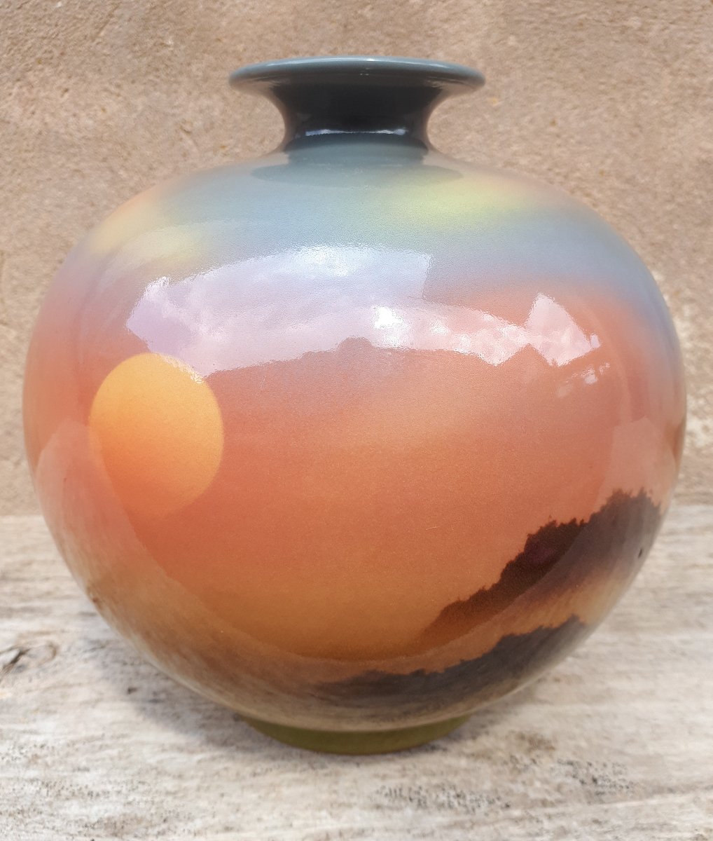 Japanese Porcelain Vase, Japan Heisei Era-photo-2