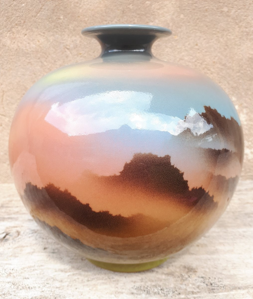 Japanese Porcelain Vase, Japan Heisei Era-photo-3