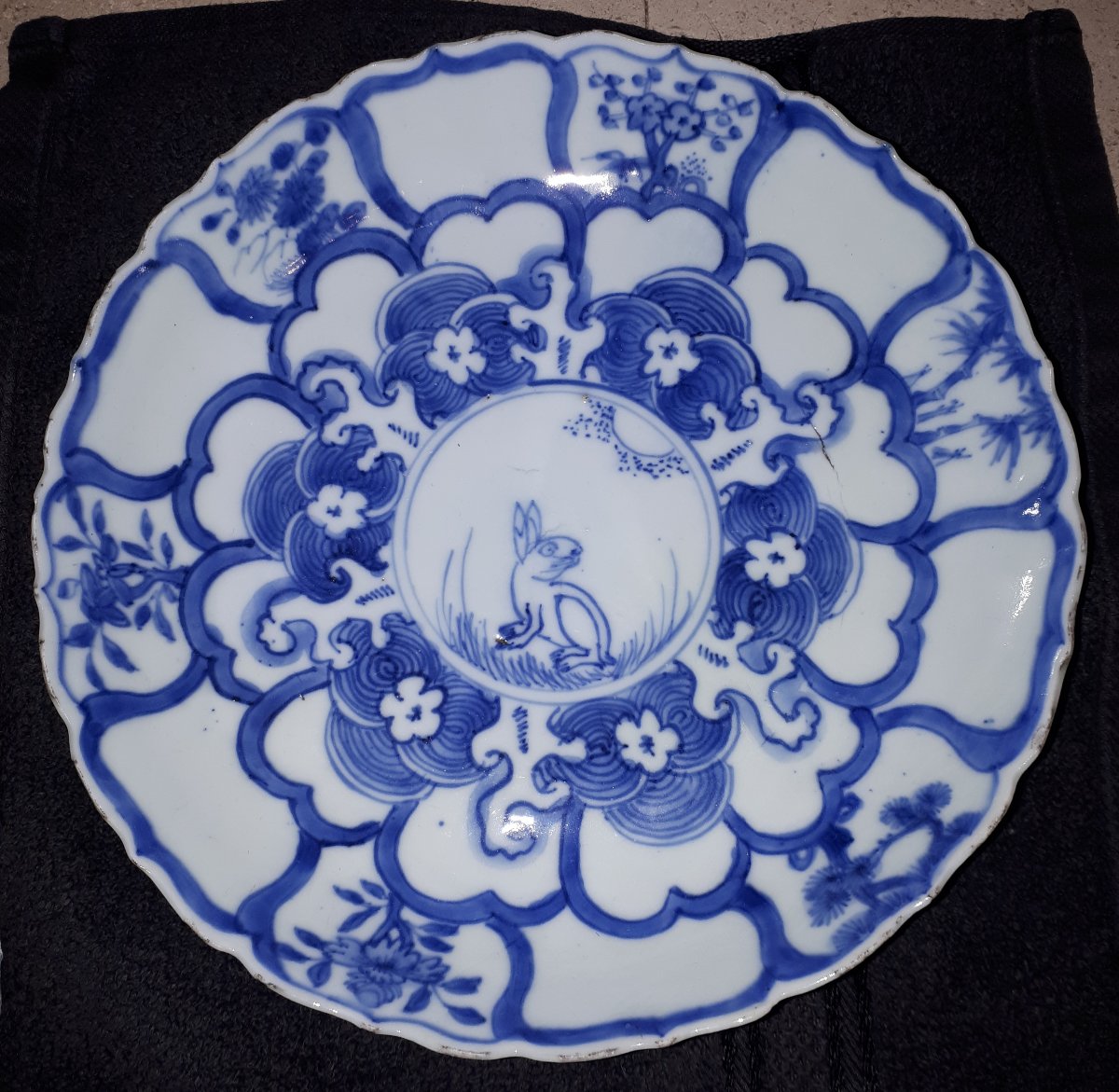 Chinese Blue And White Ko-sometsuke Plate, Ming Dynasty China-photo-2